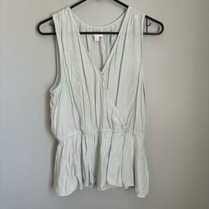 14th & Union Blue Deep V Tank Top